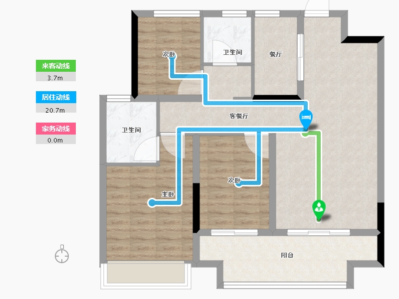 江苏省-常州市-半岛观澜-86.41-户型库-动静线