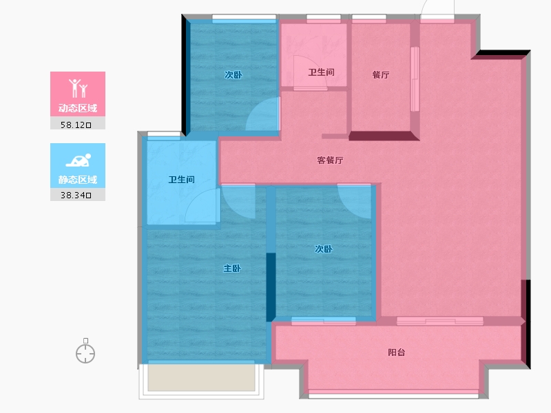 江苏省-常州市-半岛观澜-86.41-户型库-动静分区