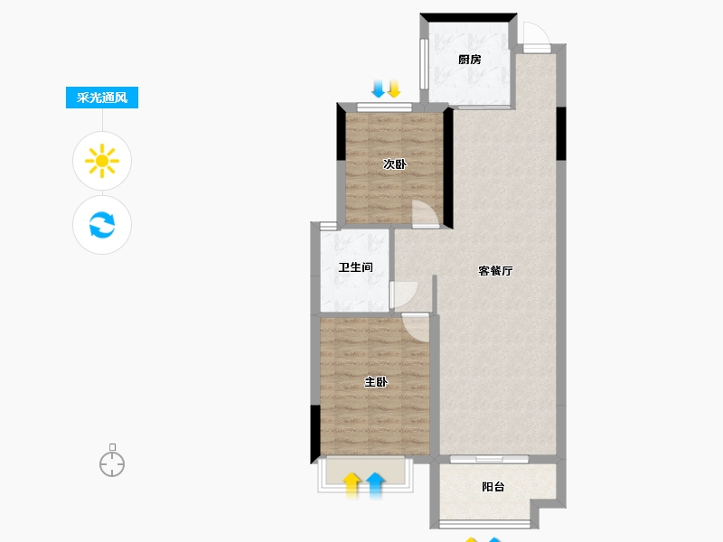 河南省-南阳市-正商如意宽境-76.95-户型库-采光通风