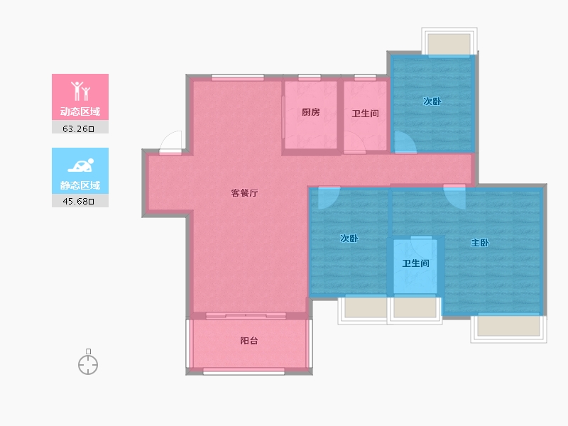 广西壮族自治区-桂林市-清华园-98.00-户型库-动静分区