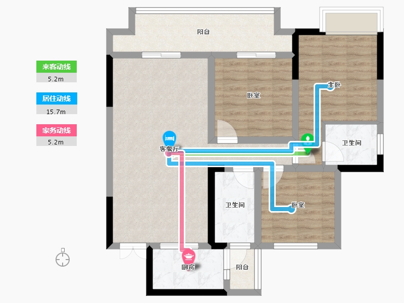 重庆-重庆市-金龙御府-82.99-户型库-动静线