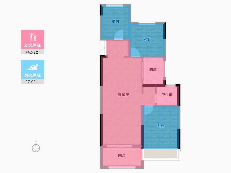 湖北省-十堰市-大家十里桃园-71.04-户型库-动静分区