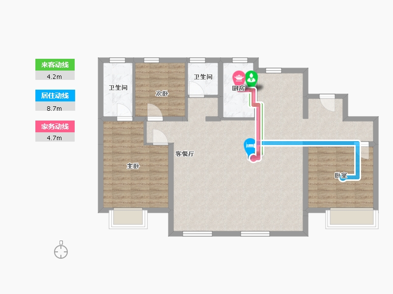 河北省-张家口市-鸿坤礼域府-107.78-户型库-动静线