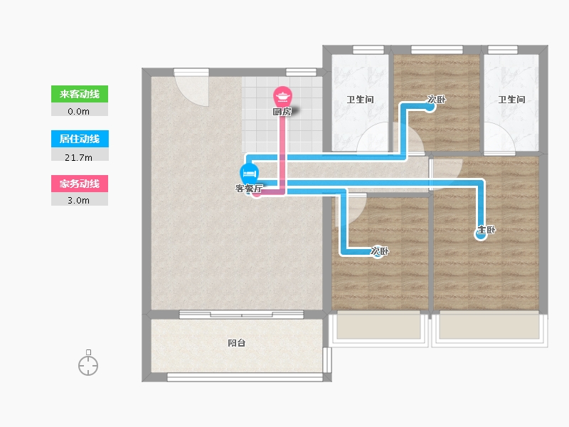 江苏省-苏州市-华侨城龙湖·启元-87.20-户型库-动静线