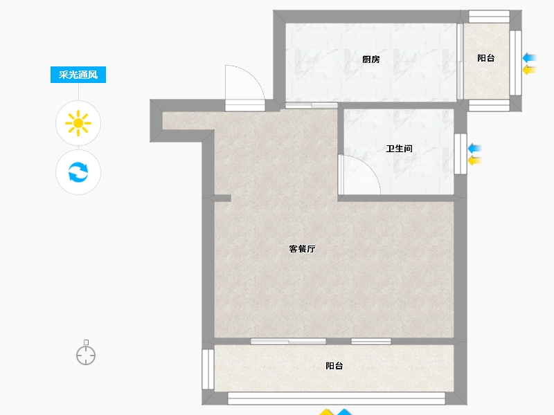 天津-天津市-阳城里-36.47-户型库-采光通风