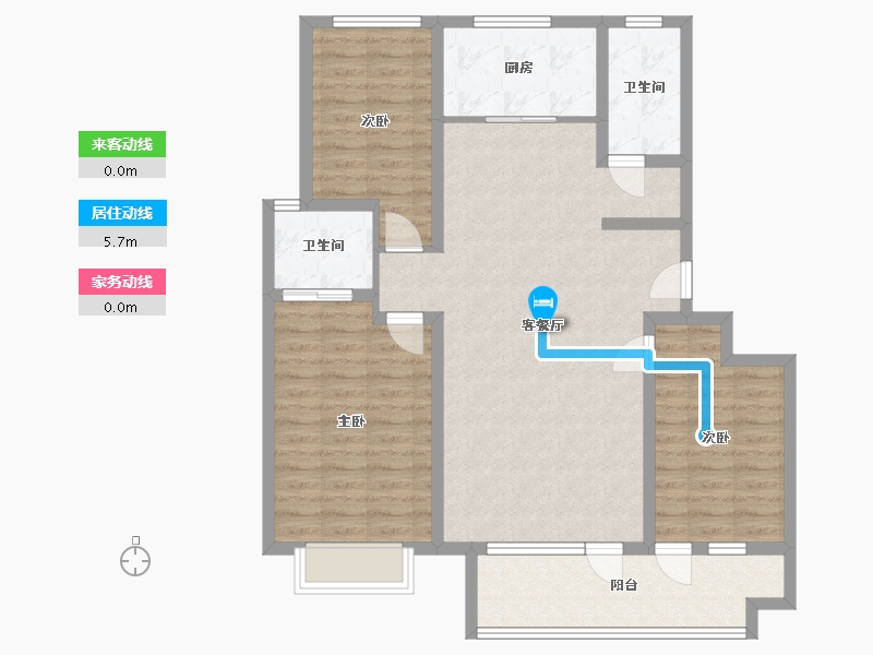 山东省-潍坊市-民生璞悦里-105.60-户型库-动静线