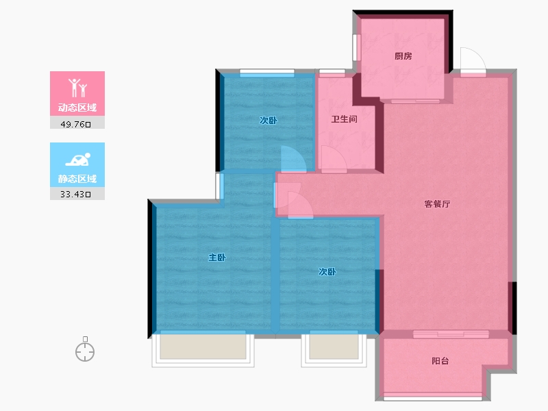 江苏省-常州市-上悦花园-74.34-户型库-动静分区