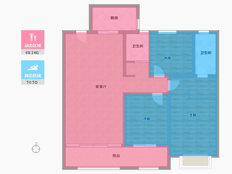 山东省-临沂市-万城花开-106.00-户型库-动静分区