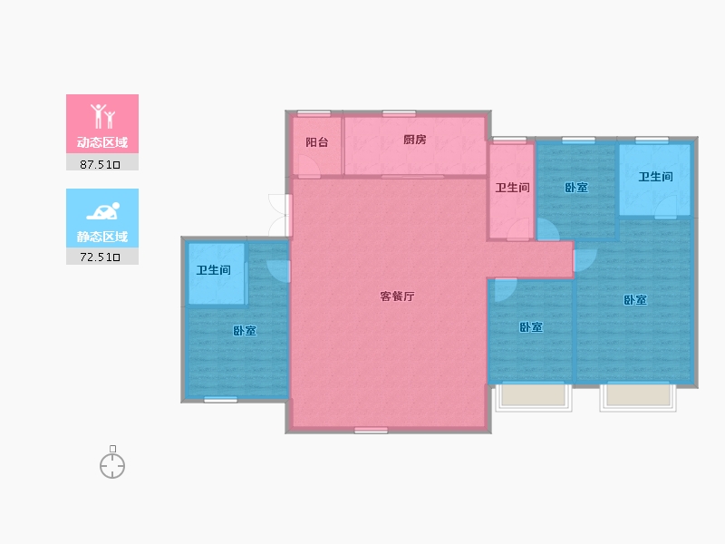 河北省-保定市-融创·北京路1號-149.22-户型库-动静分区