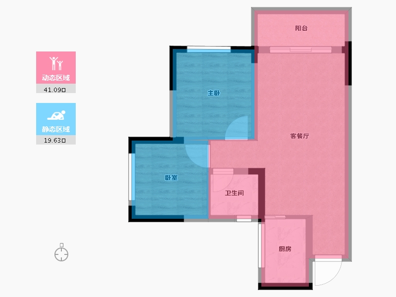 四川省-宜宾市-鑫洋·央玺-53.71-户型库-动静分区