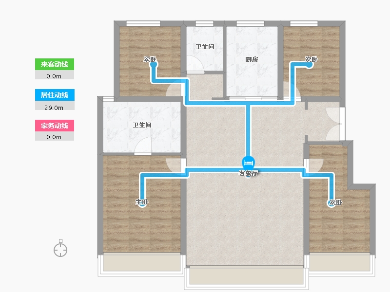 甘肃省-兰州市-龙湖·天璞-108.41-户型库-动静线