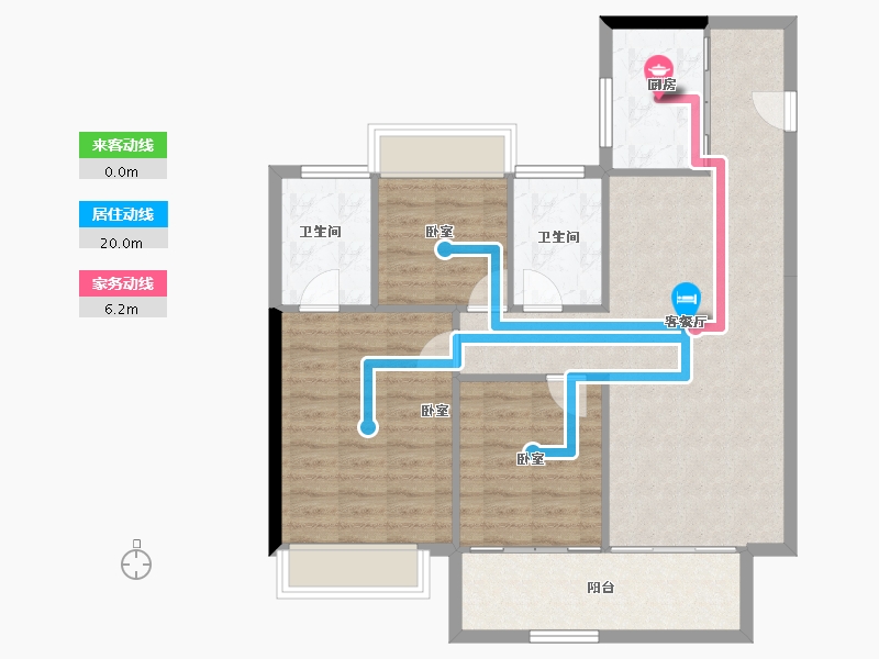 湖北省-武汉市-德信江宸-88.67-户型库-动静线