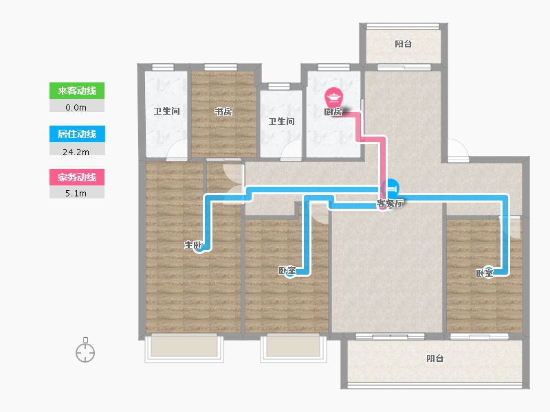 山西省-晋中市-电建地产·晋中洺悦宸苑-133.34-户型库-动静线