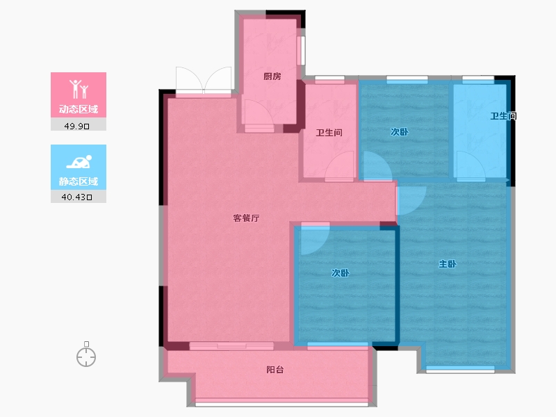 浙江省-绍兴市-中国铁建嵊星湾-80.68-户型库-动静分区