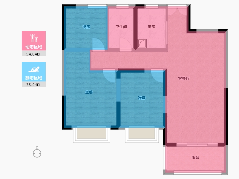 江西省-抚州市-临川新天地-85.08-户型库-动静分区