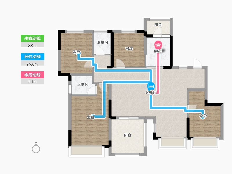 四川省-成都市-明信天府壹号-109.56-户型库-动静线