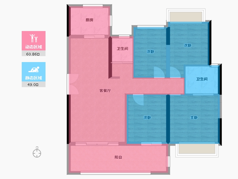 湖南省-湘潭市-万楼湘玺-120.00-户型库-动静分区