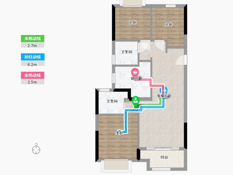 浙江省-温州市-瓯绣苑-72.04-户型库-动静线