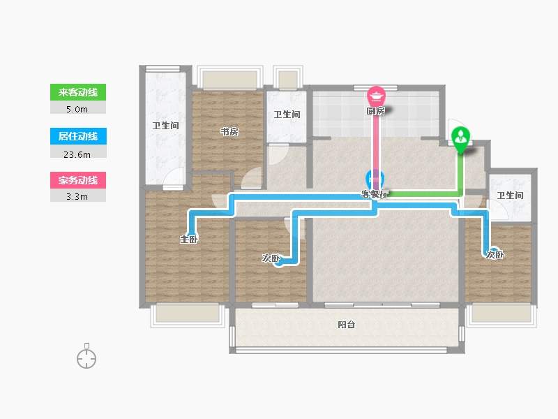 江苏省-苏州市-华侨城龙湖·启元-148.00-户型库-动静线