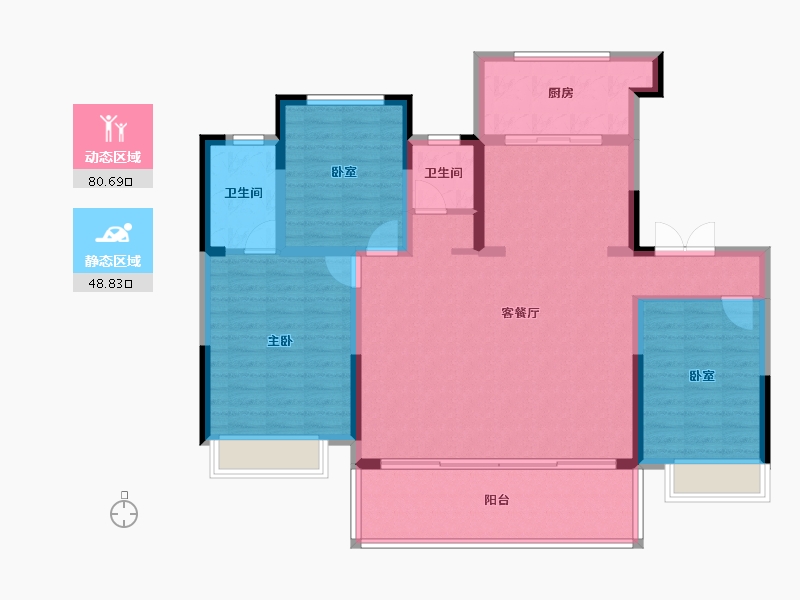 安徽省-宿州市-青山文园-117.50-户型库-动静分区