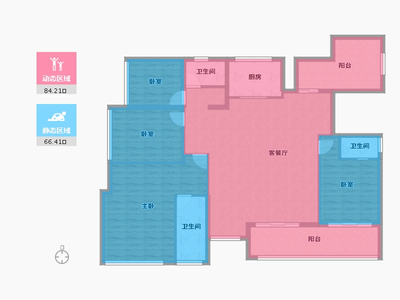 四川省-绵阳市-璟上江澜璟园-136.80-户型库-动静分区