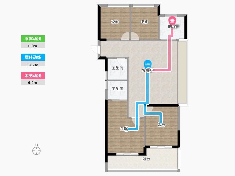 浙江省-杭州市-杰立潮前府-101.73-户型库-动静线