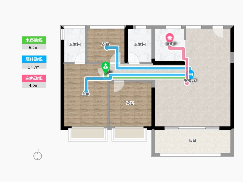 安徽省-合肥市-皖投云启华章花园-92.00-户型库-动静线