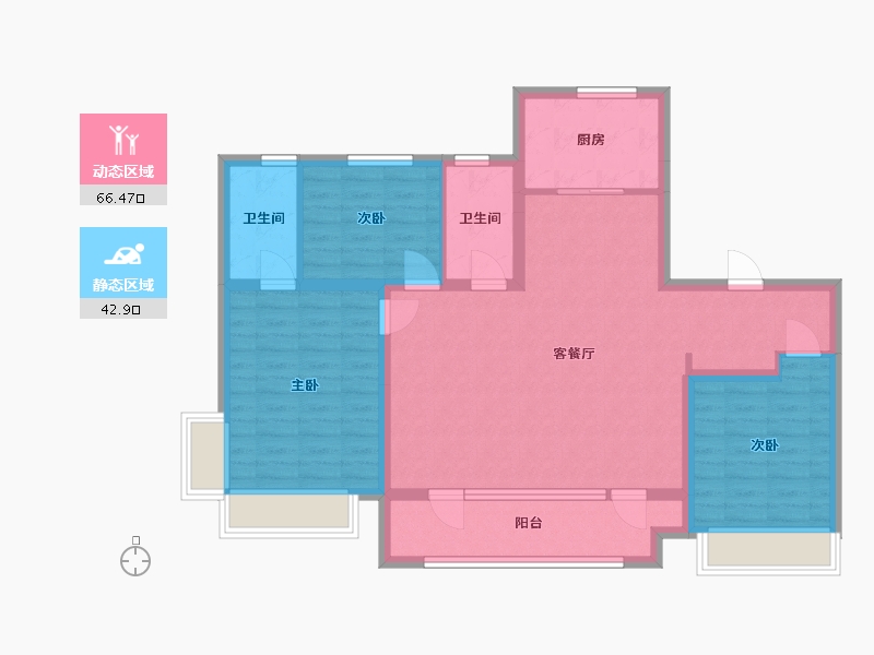 山东省-德州市-盛世祥龙花园-112.00-户型库-动静分区