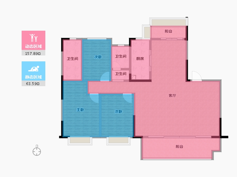 安徽省-巢湖市-新华星耀学府-203.34-户型库-动静分区