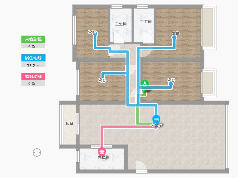 山西省-吕梁市-碧桂园-120.00-户型库-动静线