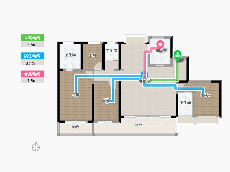 浙江省-温州市-玖望云邸-158.41-户型库-动静线