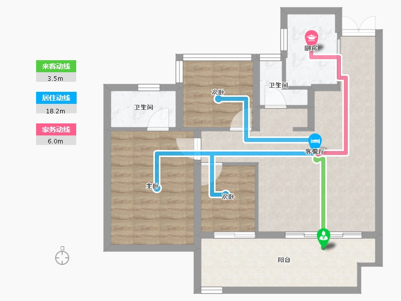 安徽省-合肥市-文一朗书轩-71.70-户型库-动静线