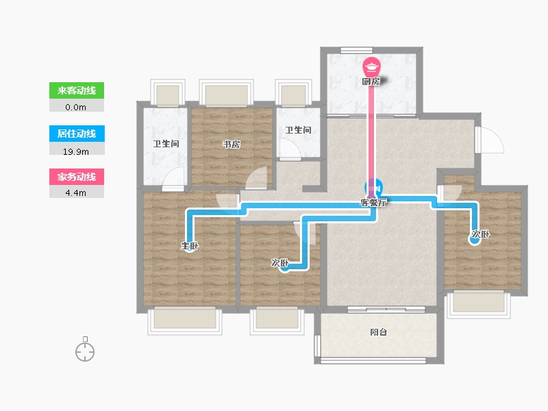 上海-上海市-璀璨湖畔-112.00-户型库-动静线