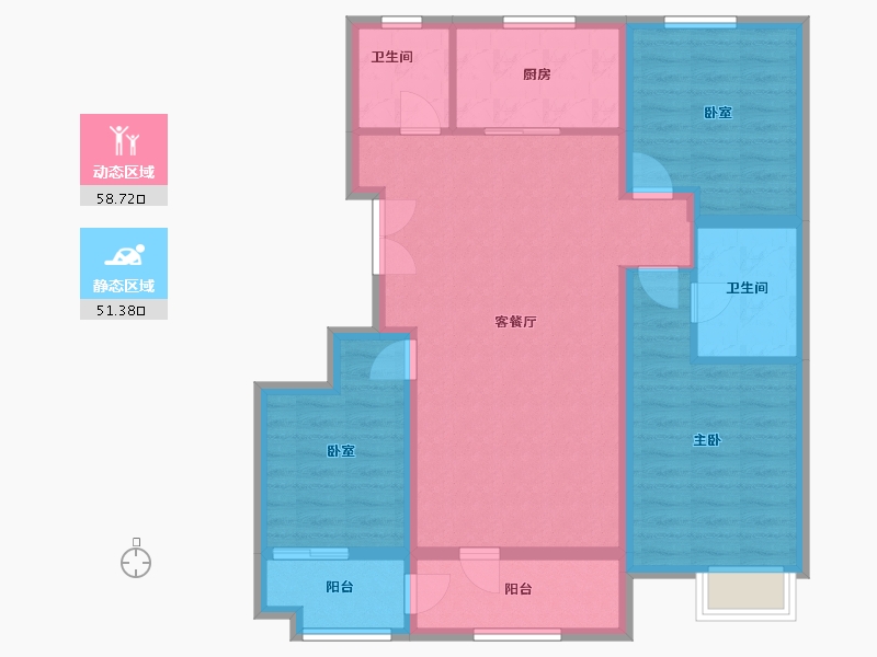 山东省-潍坊市-恒信风华尚品-98.40-户型库-动静分区