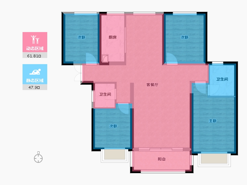 甘肃省-定西市-佳禾广场-110.00-户型库-动静分区