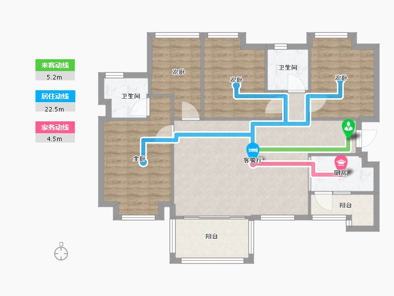 广东省-广州市-广州融创文旅城-87.00-户型库-动静线