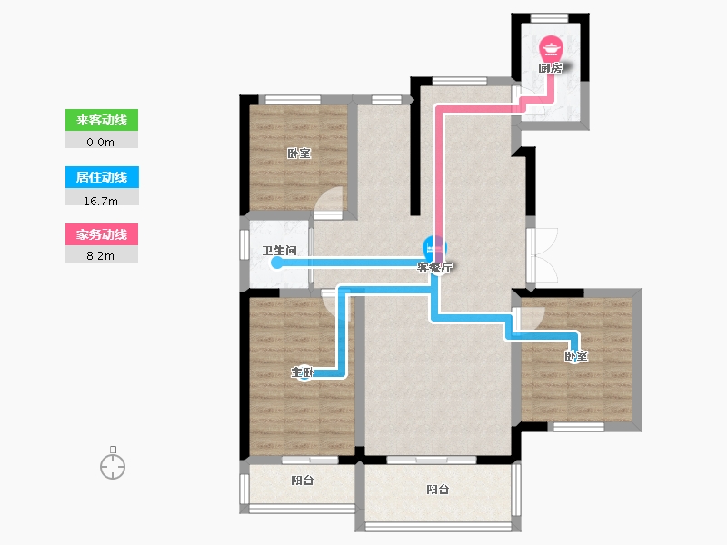 河北省-邢台市-龙门御府-91.21-户型库-动静线