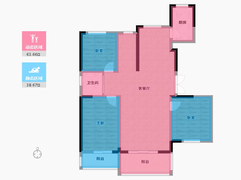 河北省-邢台市-龙门御府-91.21-户型库-动静分区