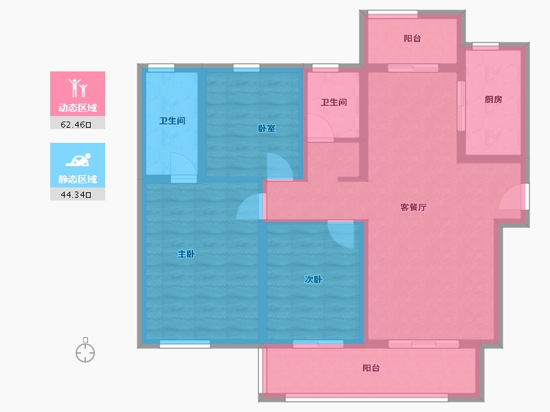 四川省-成都市-贤悦府-98.98-户型库-动静分区