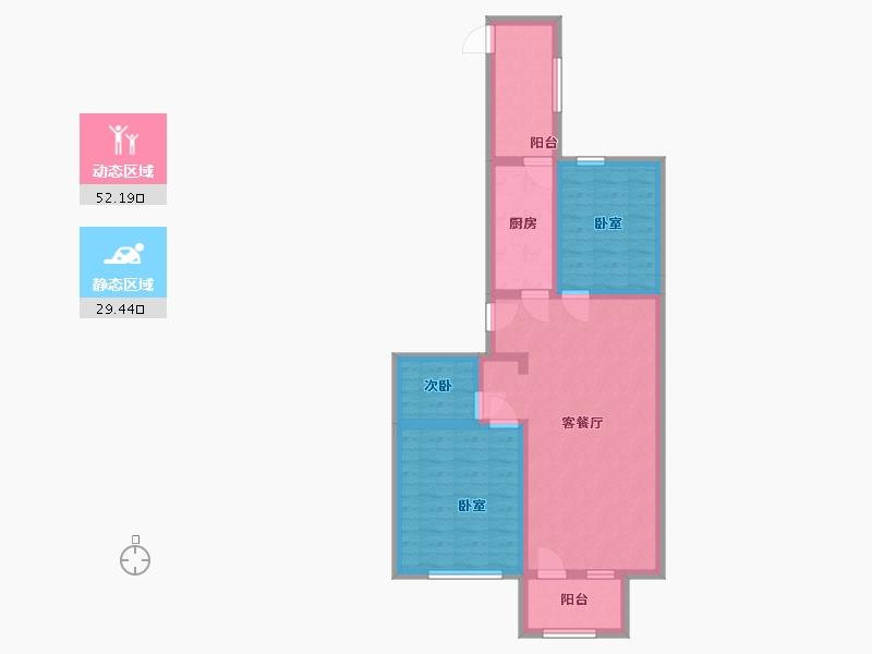 河北省-秦皇岛市-公园里-71.92-户型库-动静分区