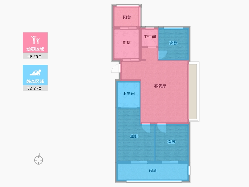 浙江省-湖州市-绿地公园大道-91.99-户型库-动静分区