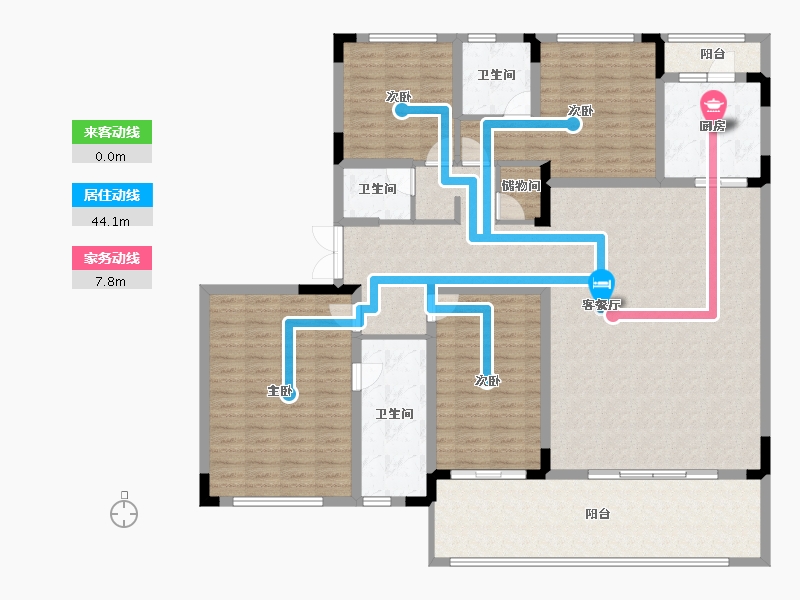 四川省-成都市-中港东湖壹号-172.00-户型库-动静线