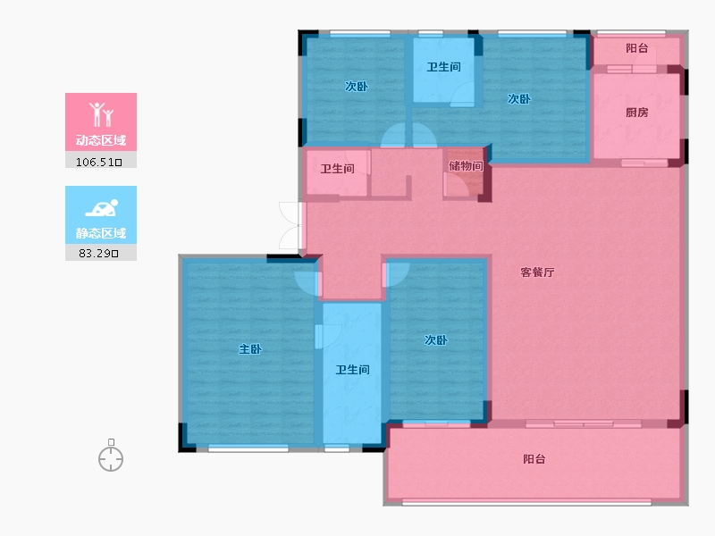 四川省-成都市-中港东湖壹号-172.00-户型库-动静分区