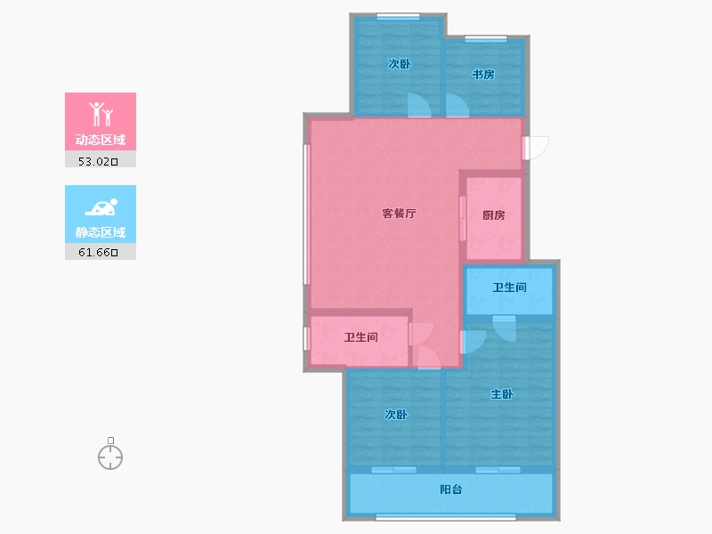 浙江省-杭州市-天瑄城-102.40-户型库-动静分区