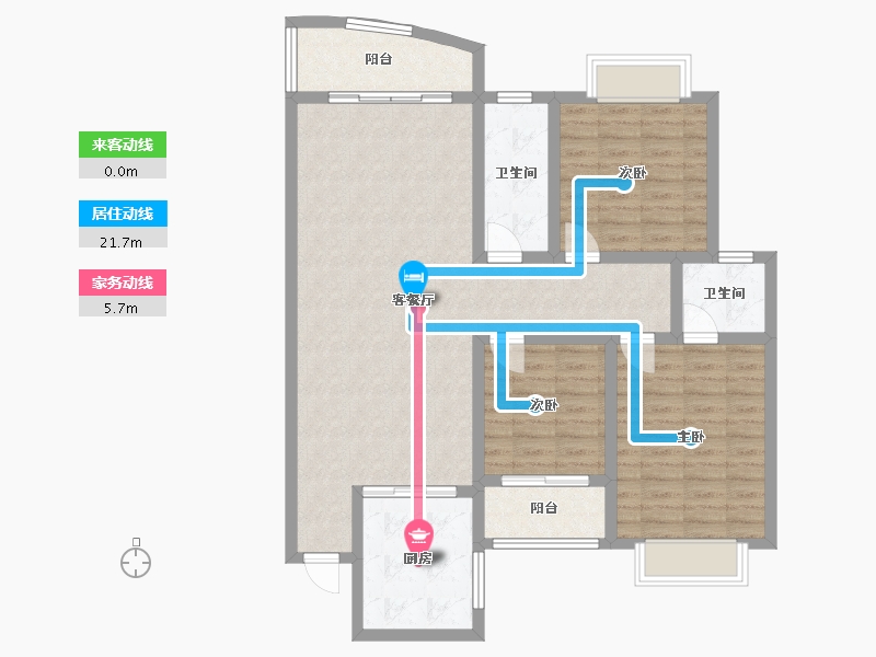 湖南省-湘潭市-凯旋和府-102.40-户型库-动静线