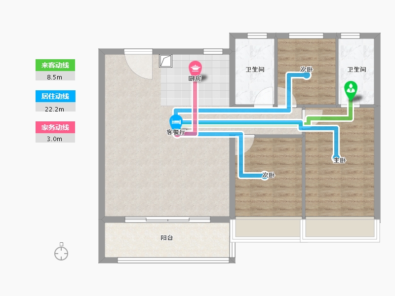 江苏省-苏州市-华侨城龙湖·启元-86.88-户型库-动静线