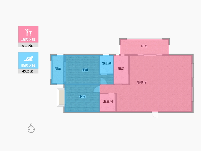 浙江省-温州市-尚德雅苑-120.00-户型库-动静分区