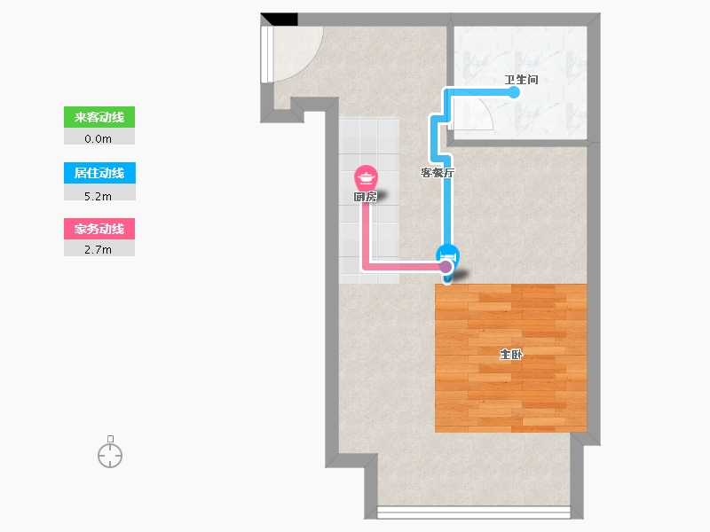 江苏省-南京市-慧湾公寓-42.35-户型库-动静线