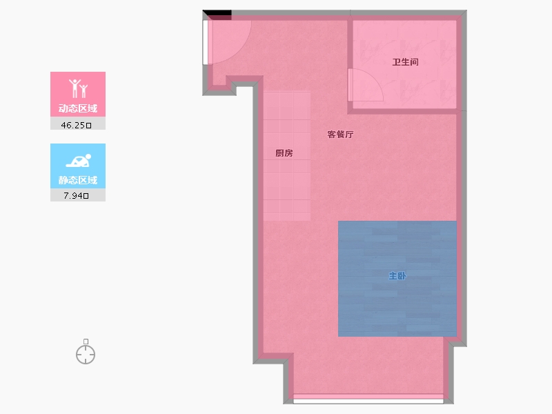 江苏省-南京市-慧湾公寓-42.35-户型库-动静分区