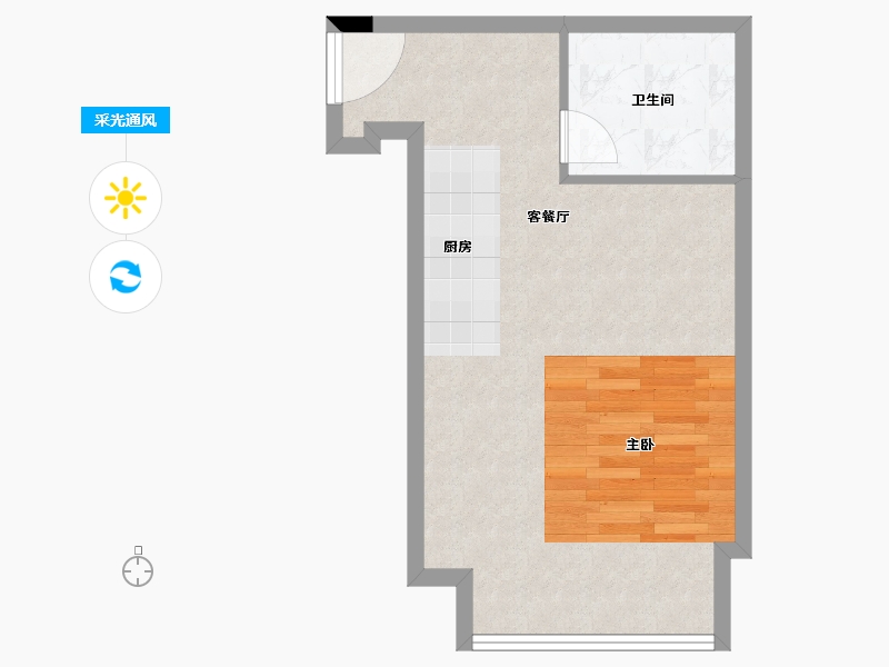 江苏省-南京市-慧湾公寓-42.35-户型库-采光通风